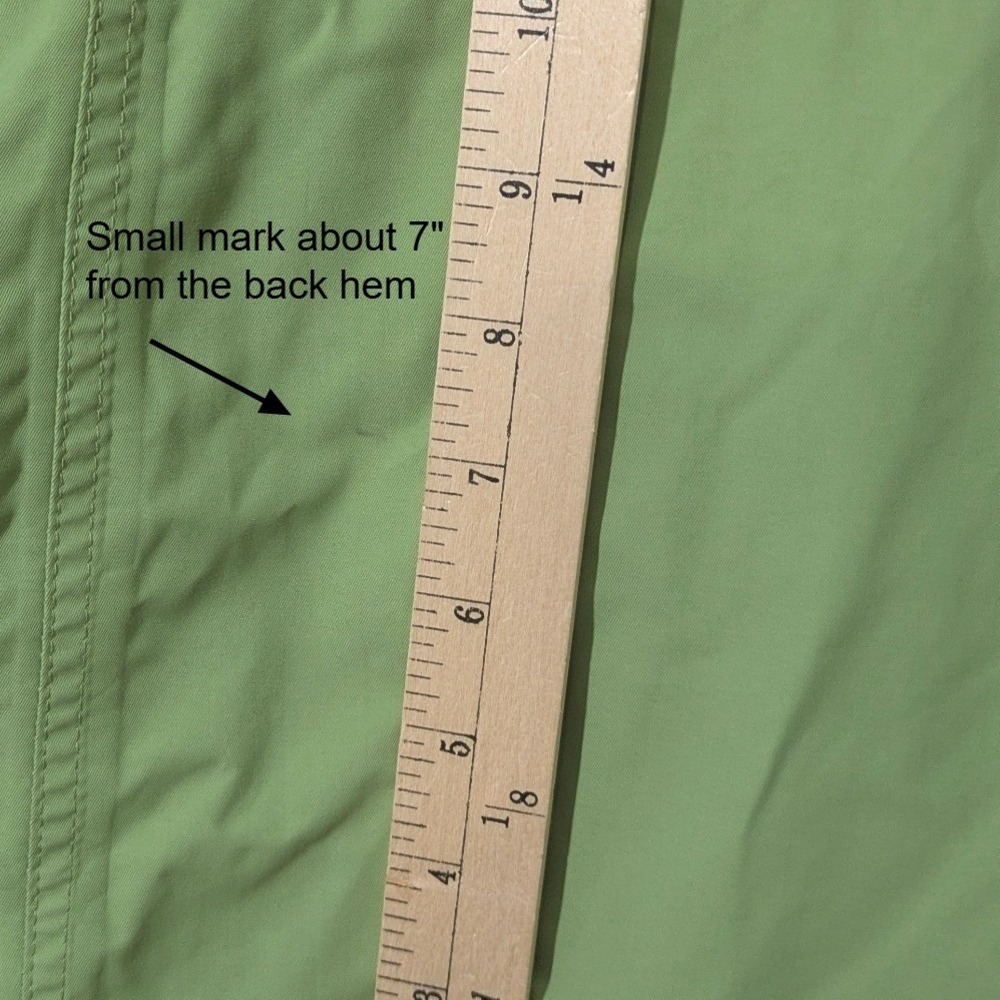 Eddie Bauer WeatherEdge Lime Green Hooded Zip Up Raincoat Womens Size XL - Picture 7 of 12